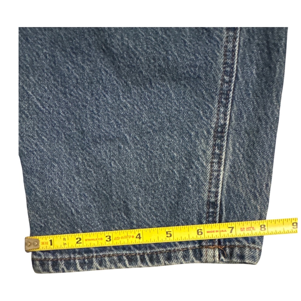 EMPYRE Denim Jeans Mens Size 28 Baggy Fit Y2K Blue Large Embroidered Pockets - Picture 8 of 8